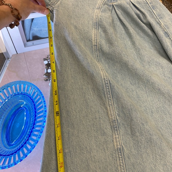 Free People Pandora Wide Leg Jeans We The Free Pleated Front Pocket LightIndigo - Picture 15 of 16